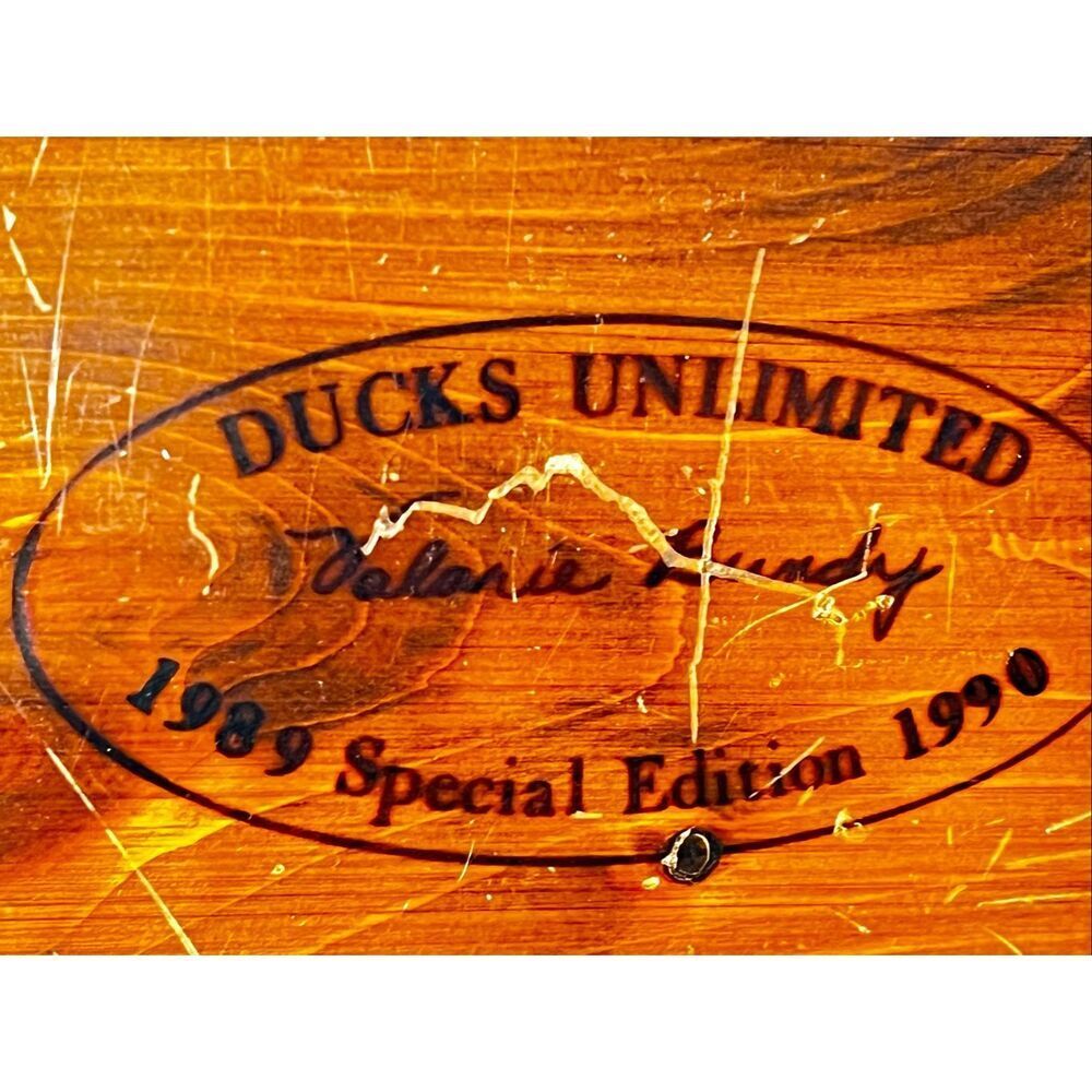 *VERY RARE* Ducks Unlimited Valarie Bundy 1989 Special Edition 1990 Wooden Decoy - Picture 11 of 13